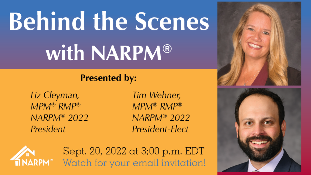 NARPM Behind the Scens webinar graphic