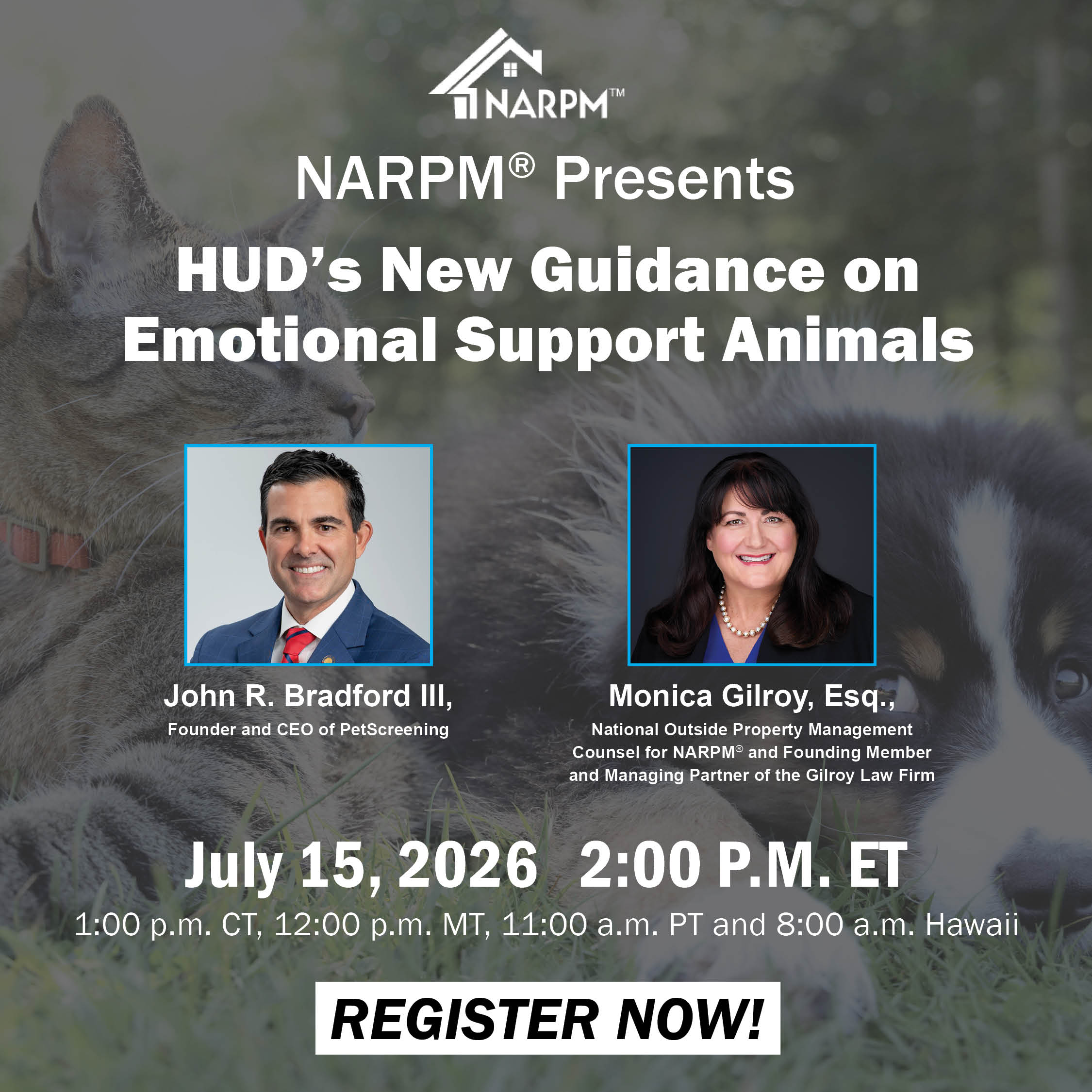 NARPM Presents: HUD's New Guidance on Emotional Support Animals