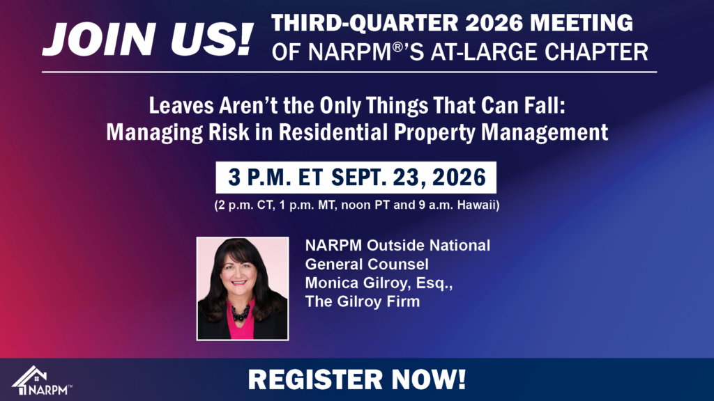 NARPM At-Large Chapter 3rd Quarter Meeting